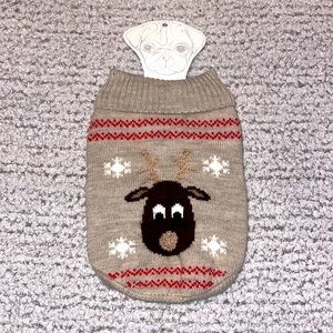 NWT H&M Dog Reindeer Holiday Turtleneck Sweater, Size S-12